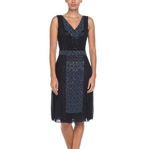 Tory Burch Ivy Embellished Silk Cocktail Dress